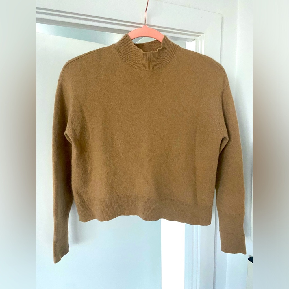 Everlane Cashmere Mock Neck Cropped Sweater